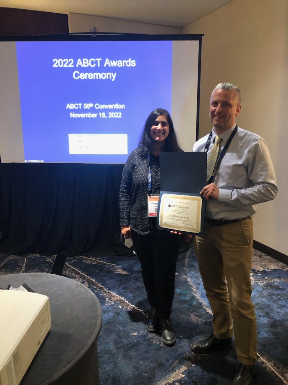 Wetterneck ABCT award.jpg