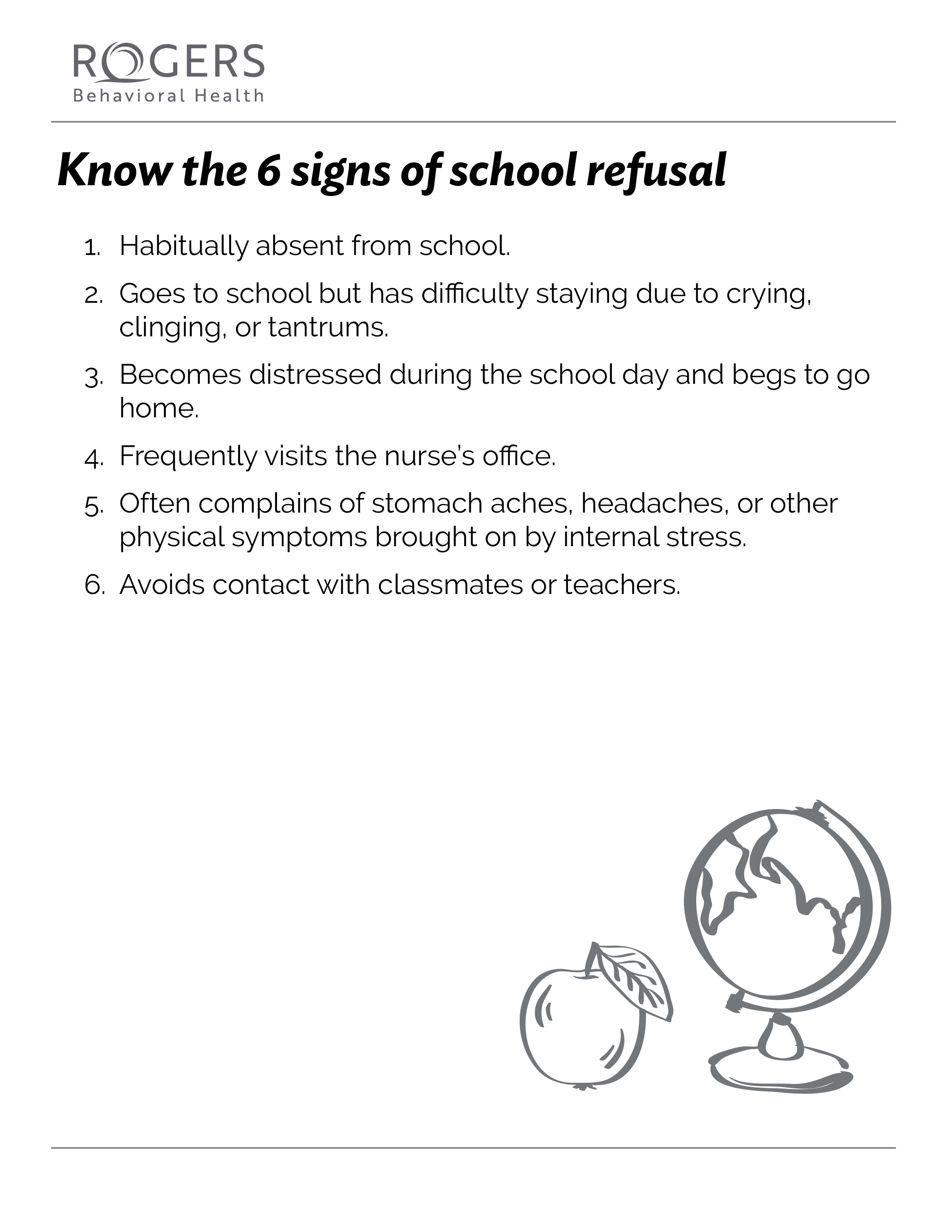 Know the 6 signs of school refusal