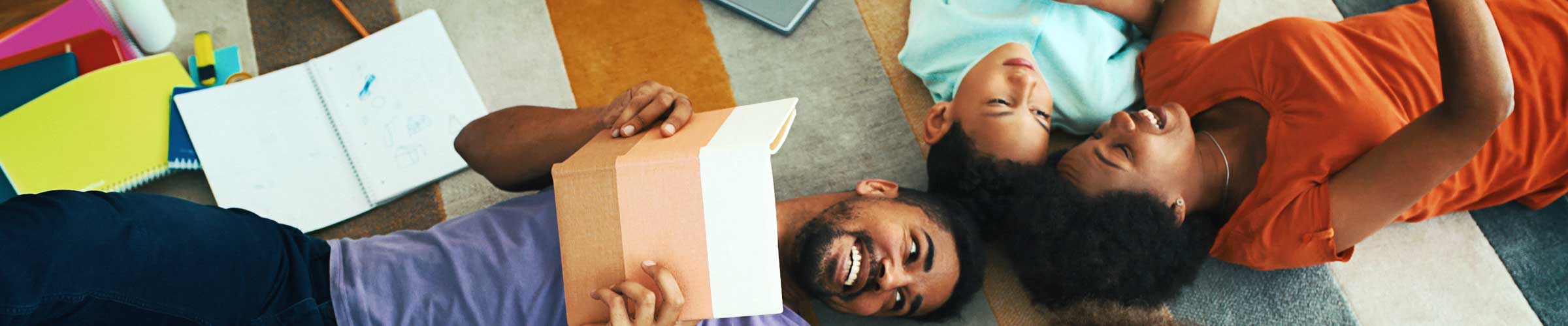 Family reading together