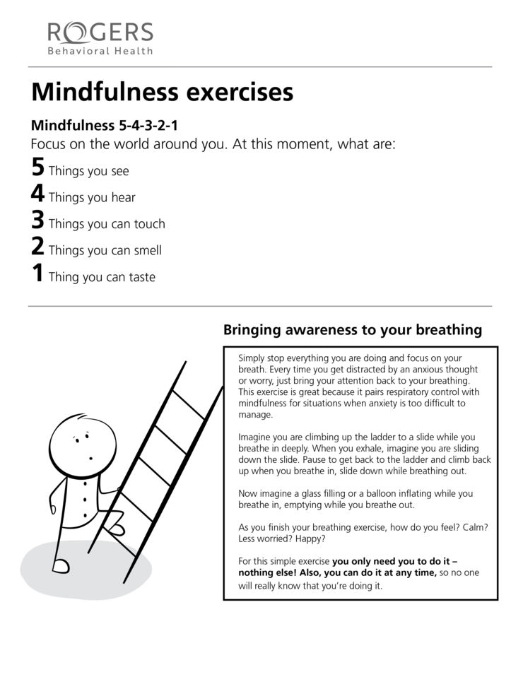 Mindfulness exercises